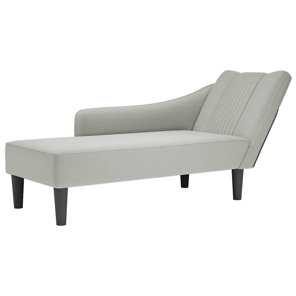 Chaise Longue Met Rechterarmleuning Fluweel