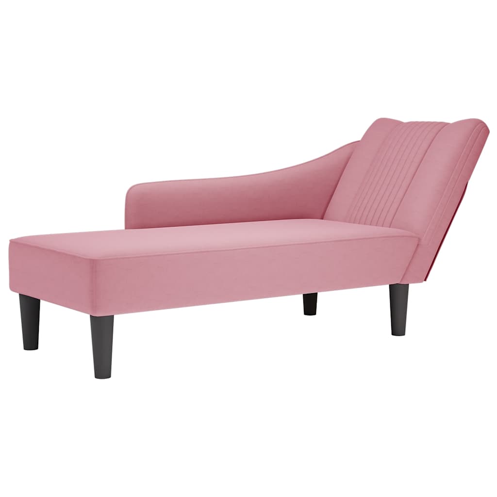 Chaise Longue Met Rechterarmleuning Fluweel