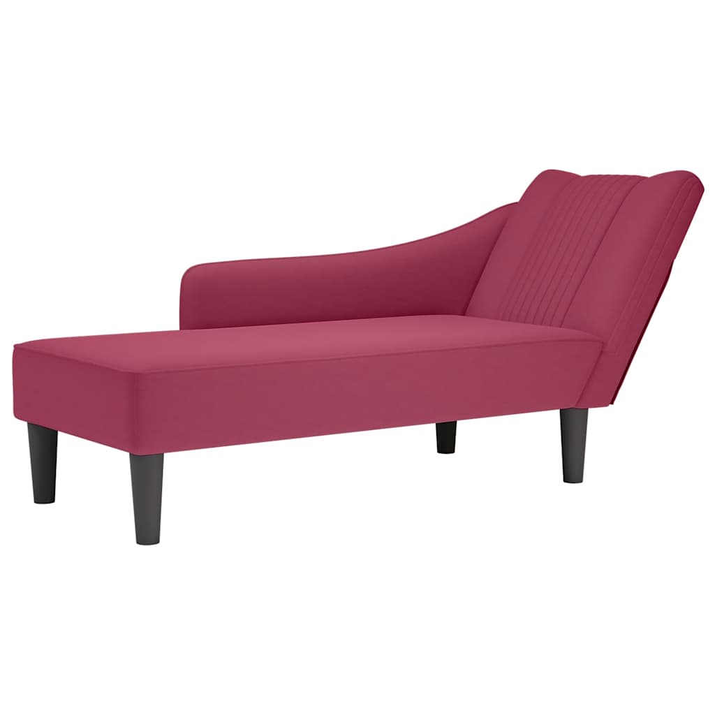 Chaise Longue Met Rechterarmleuning Fluweel