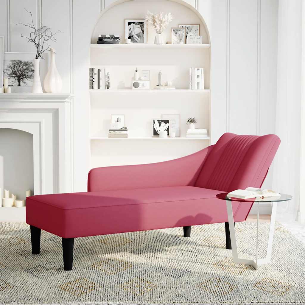 Chaise Longue Met Rechterarmleuning Fluweel