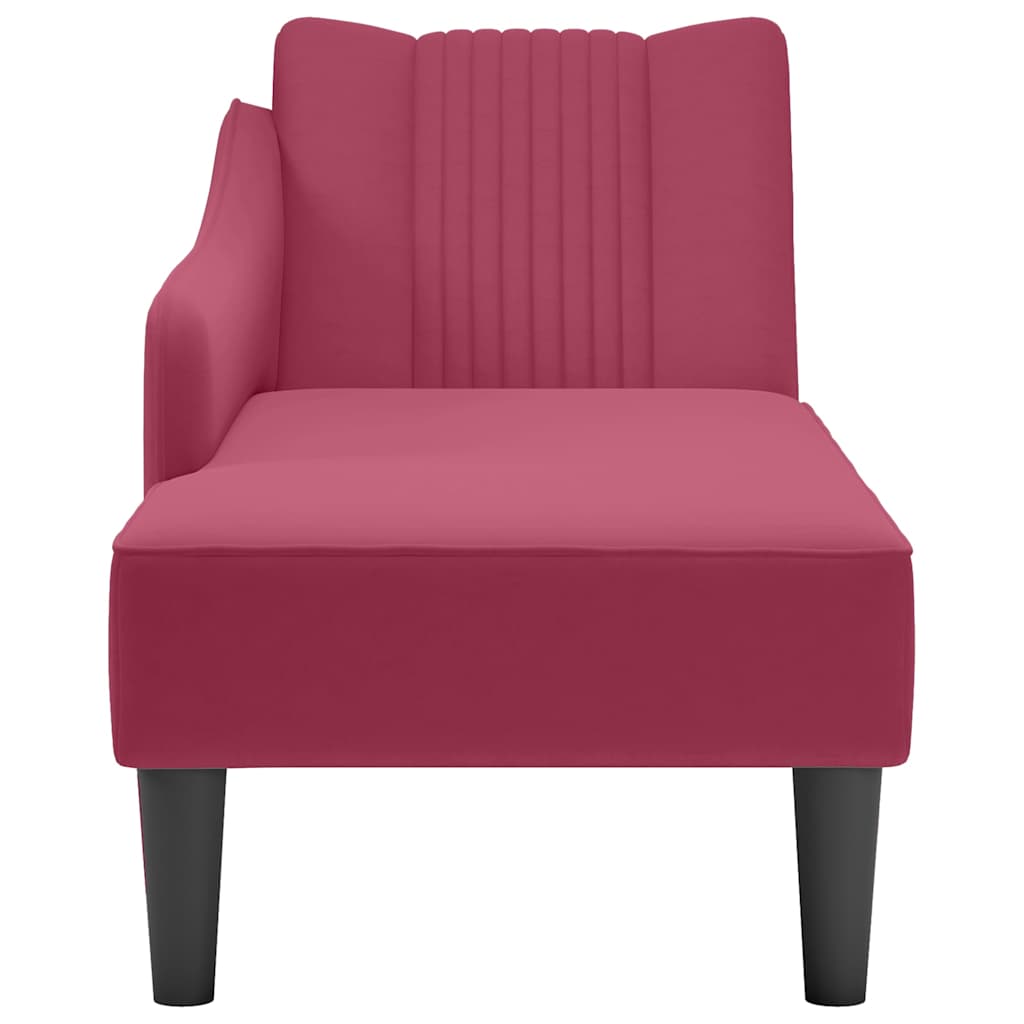 Chaise Longue Met Rechterarmleuning Fluweel