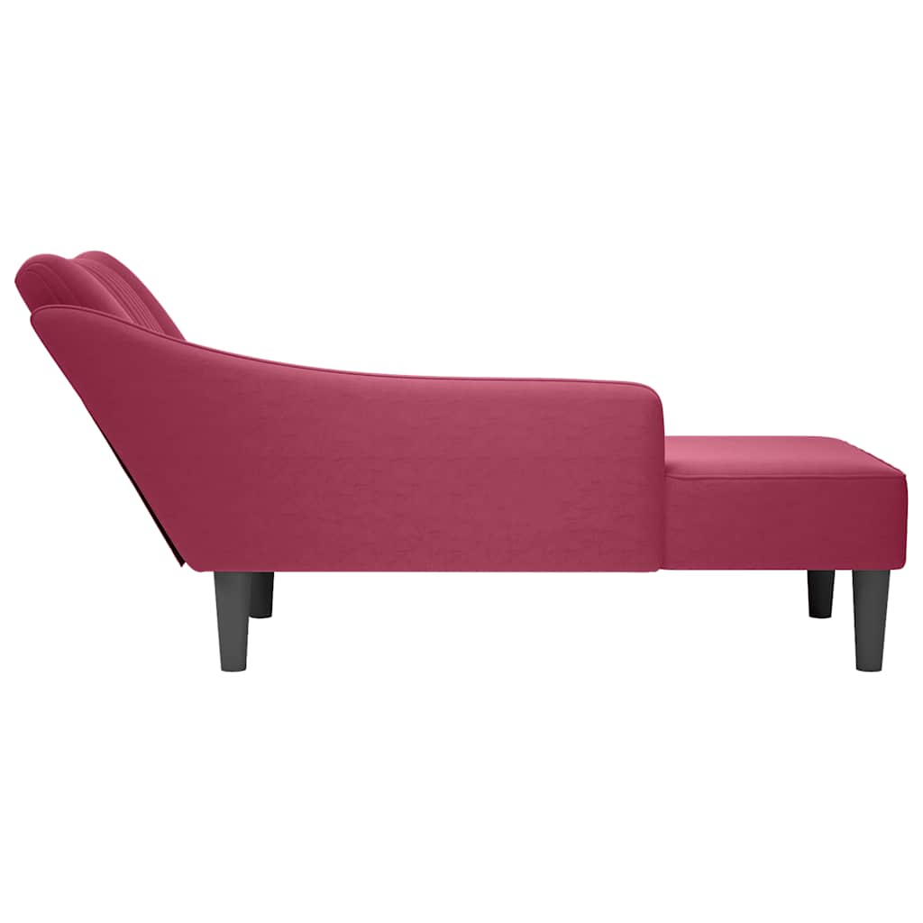 Chaise Longue Met Rechterarmleuning Fluweel