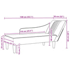 Chaise Longue Met Rechterarmleuning Fluweel