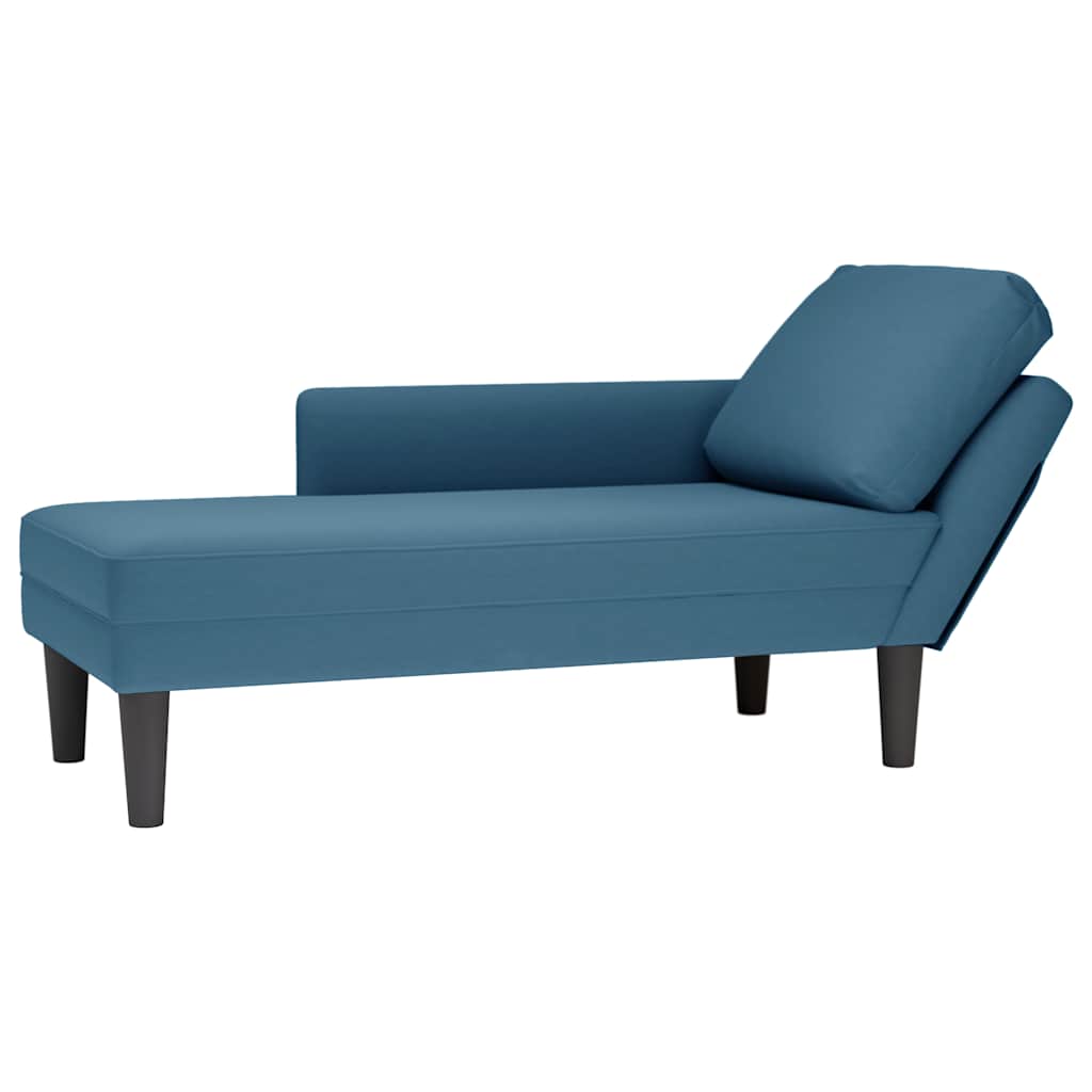 Chaise Longue Met Kussen En Rechterarmleuning Fluweel