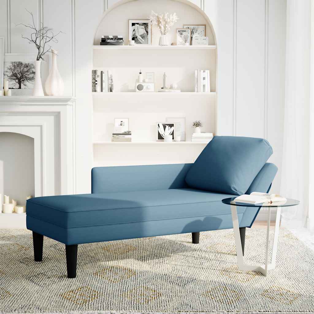 Chaise Longue Met Kussen En Rechterarmleuning Fluweel