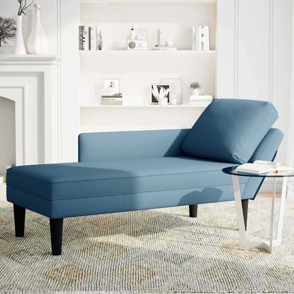 Chaise Longue Met Kussen En Rechterarmleuning Fluweel