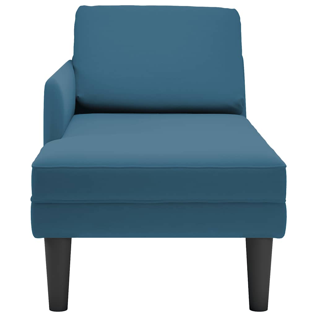 Chaise Longue Met Kussen En Rechterarmleuning Fluweel