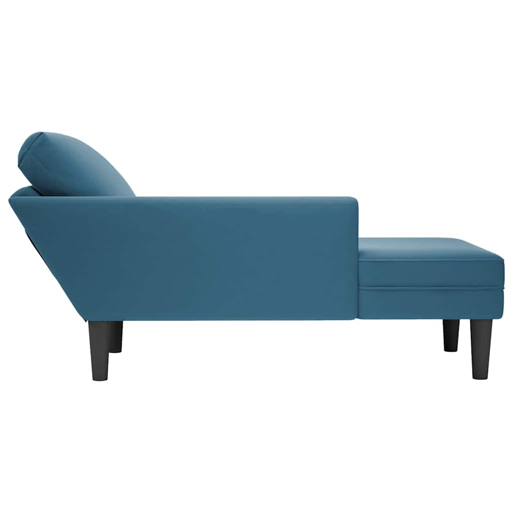 Chaise Longue Met Kussen En Rechterarmleuning Fluweel