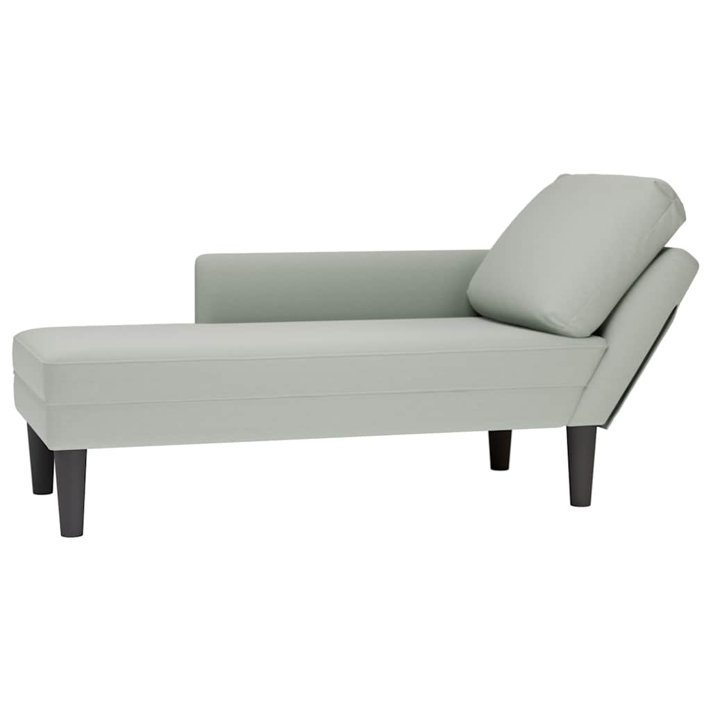 Chaise Longue Met Kussen En Rechterarmleuning Fluweel