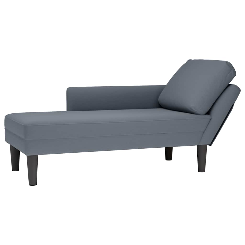 Chaise Longue Met Kussen En Rechterarmleuning Fluweel