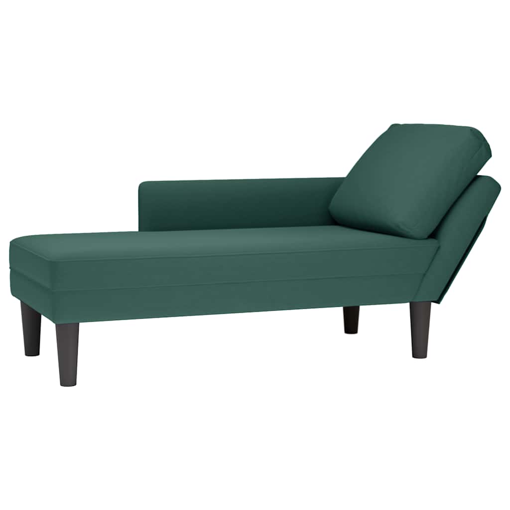 Chaise Longue Met Kussen En Rechterarmleuning Fluweel