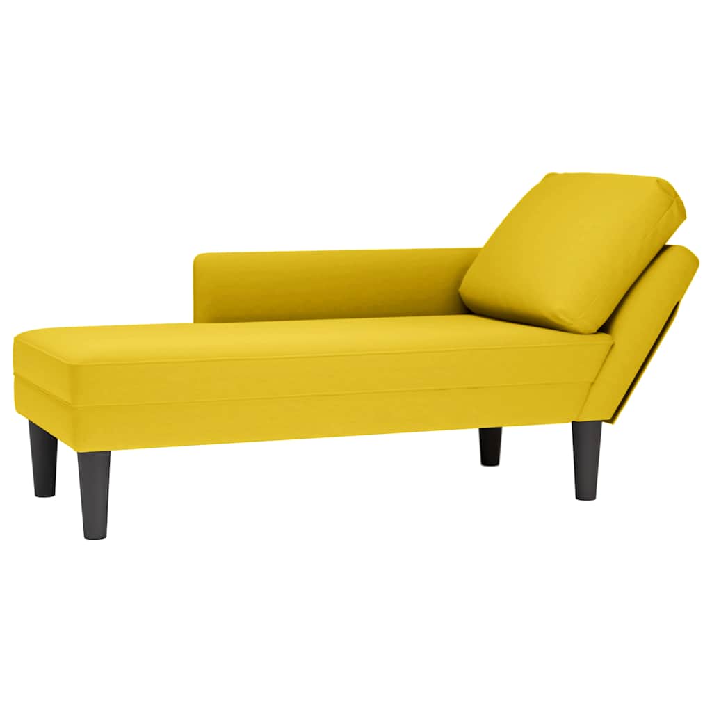 Chaise Longue Met Kussen En Rechterarmleuning Fluweel