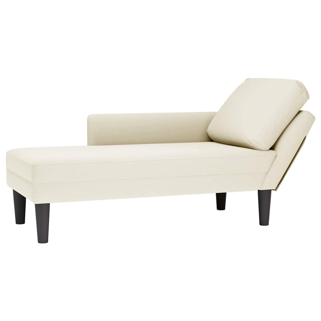 Chaise Longue Met Kussen En Rechterarmleuning Fluweel