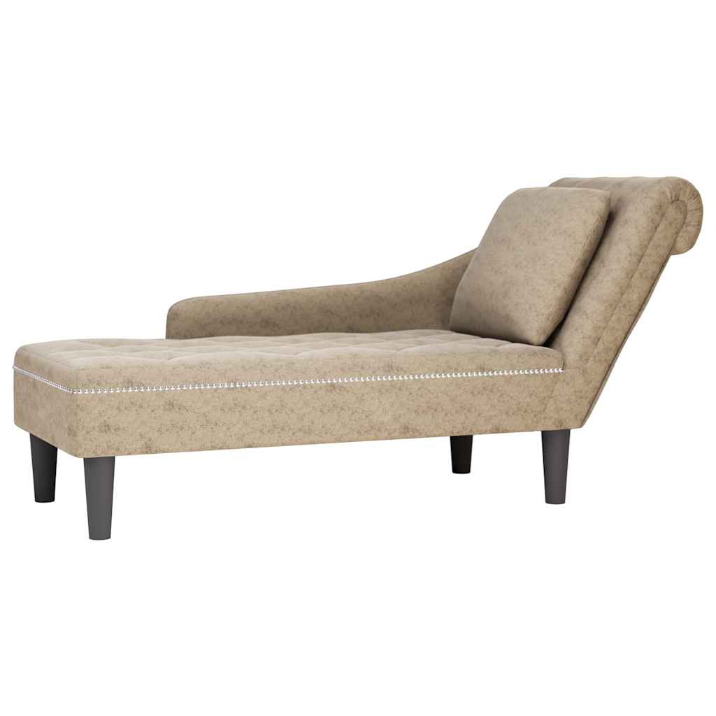 Chaise Longue Kussen En Rechterarmleuning Kunstleer