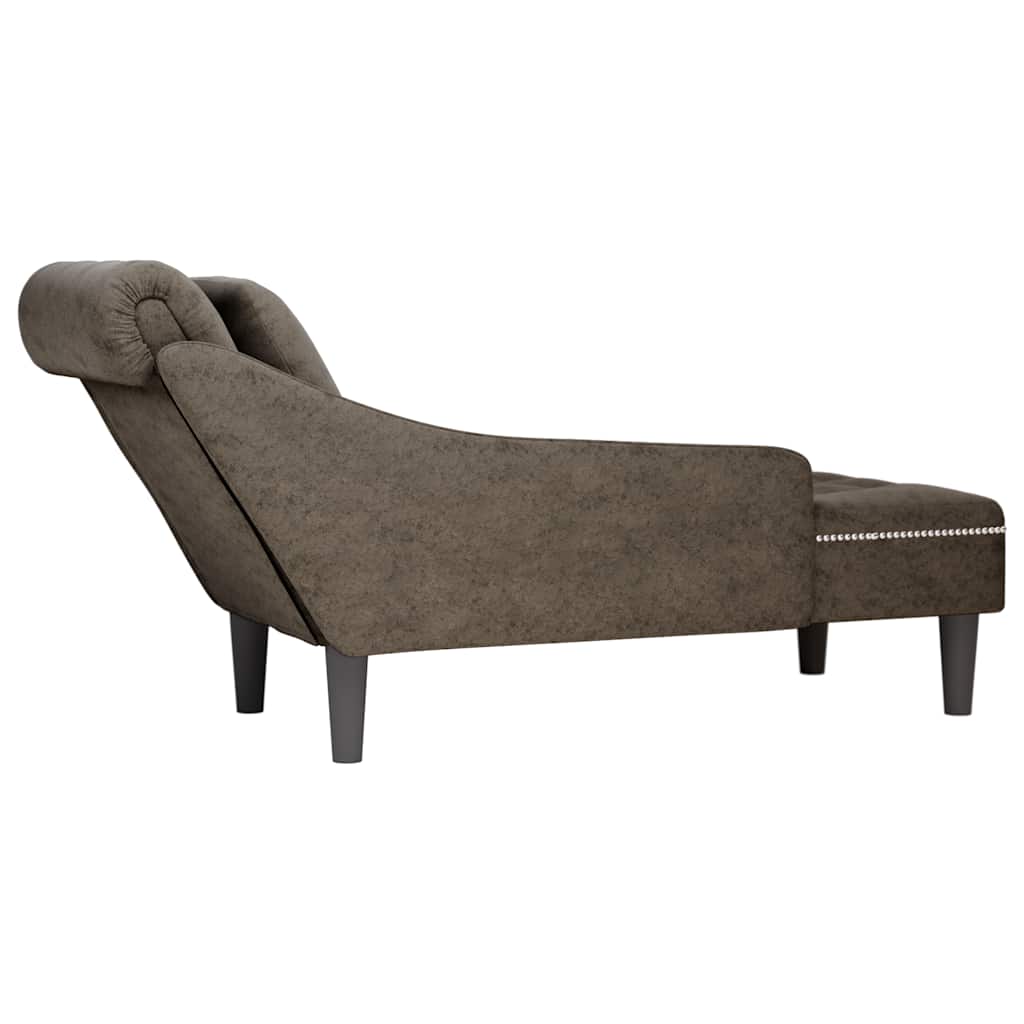 Chaise Longue Kussen En Rechterarmleuning Kunstleer