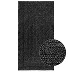 Vloerkleed Zizur Binnen En Buiten 160X230Cm Jute Look Antraciet