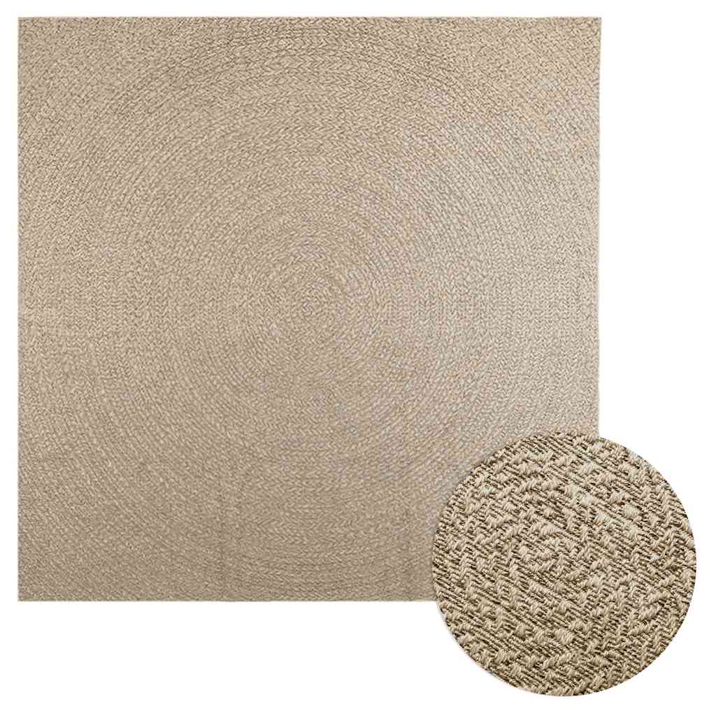 Vloerkleed Zizur Binnen En Buiten Jute Look Beige