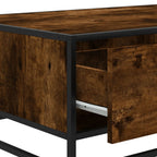Salontafel 90X57X35 Cm Bewerkt Hout En Metaal