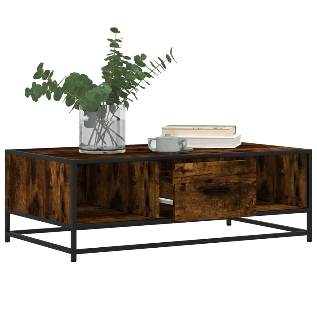 Salontafel 100X57X35 Cm Bewerkt Hout En Metaal