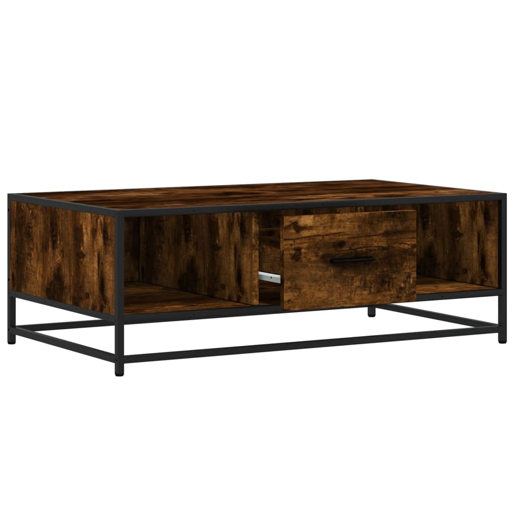 Salontafel 100X57X35 Cm Bewerkt Hout En Metaal