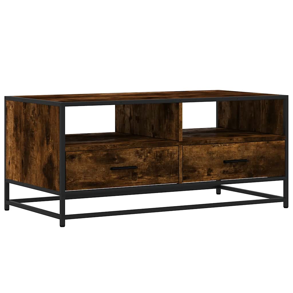Salontafel 100X50X45 Cm Bewerkt Hout En Metaal