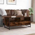 Salontafel 100X50X45 Cm Bewerkt Hout En Metaal