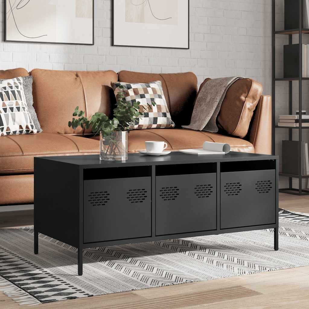 Salontafel 101,5X50X43,5 Cm Koudgewalst Staal Kleurig