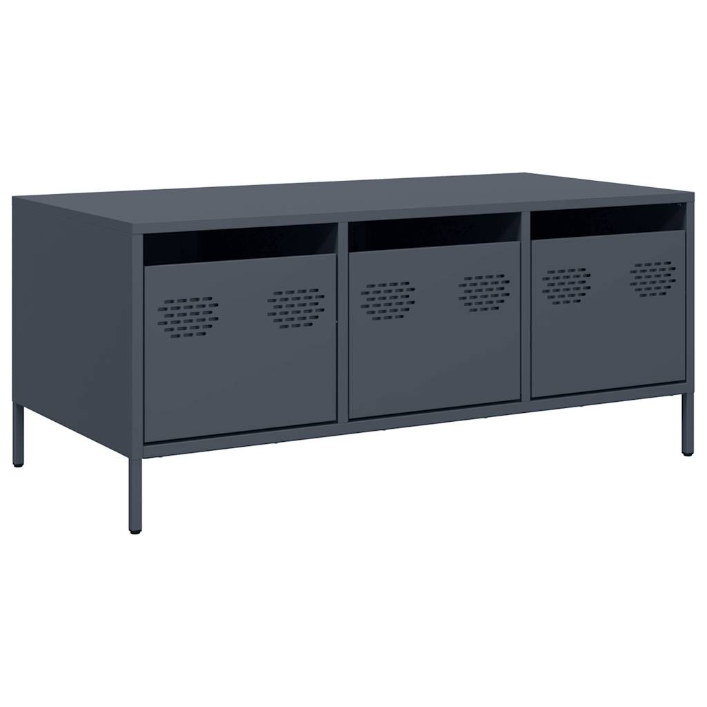 Salontafel 101,5X50X43,5 Cm Koudgewalst Staal Kleurig