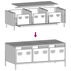Salontafel 101,5X50X43,5 Cm Koudgewalst Staal Kleurig