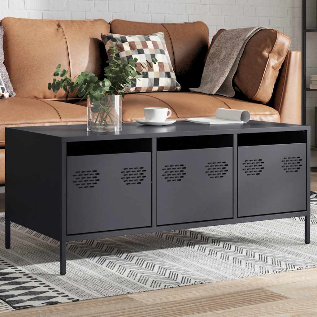 Salontafel 101,5X50X43,5 Cm Koudgewalst Staal Kleurig