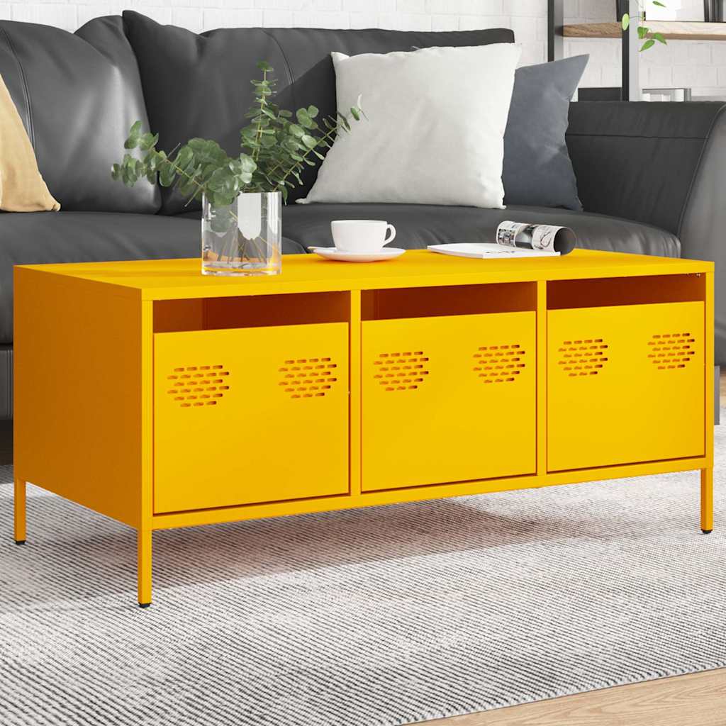 Salontafel 101,5X50X43,5 Cm Koudgewalst Staal Kleurig