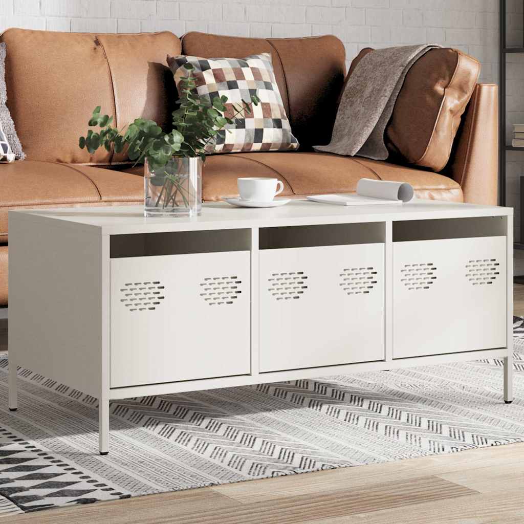 Salontafel 101,5X50X43,5 Cm Koudgewalst Staal Kleurig