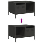 Salontafel 68,5X50X43,5 Cm Koudgewalst Staal