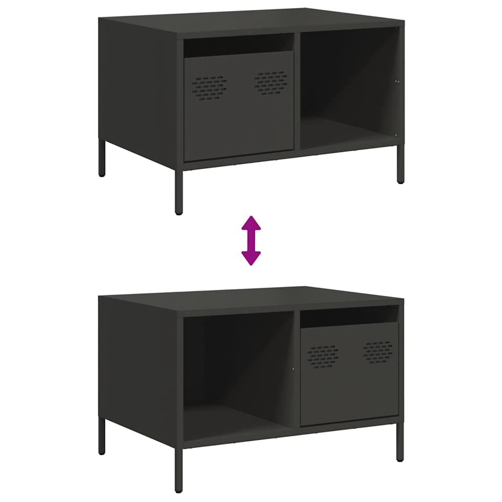 Salontafel 68,5X50X43,5 Cm Koudgewalst Staal