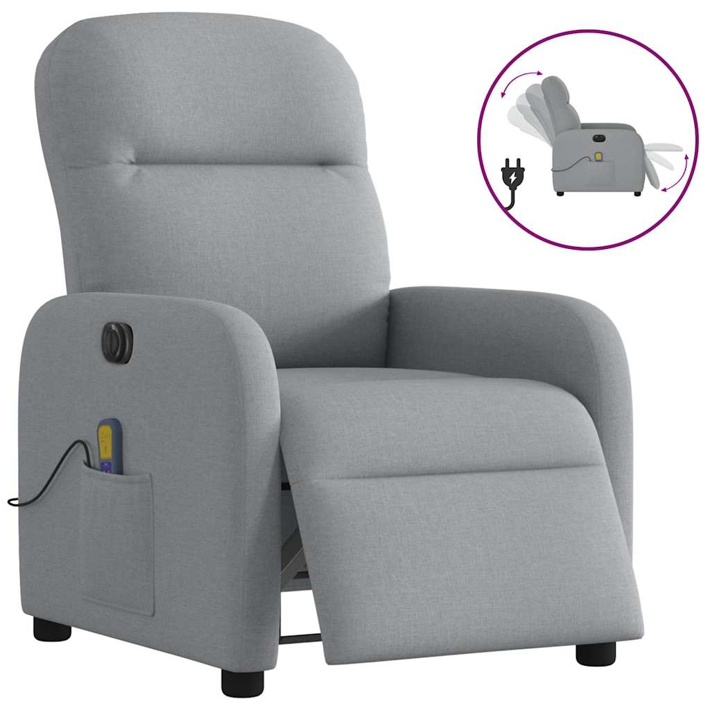 Massagestoel Stof Lichtgrijs