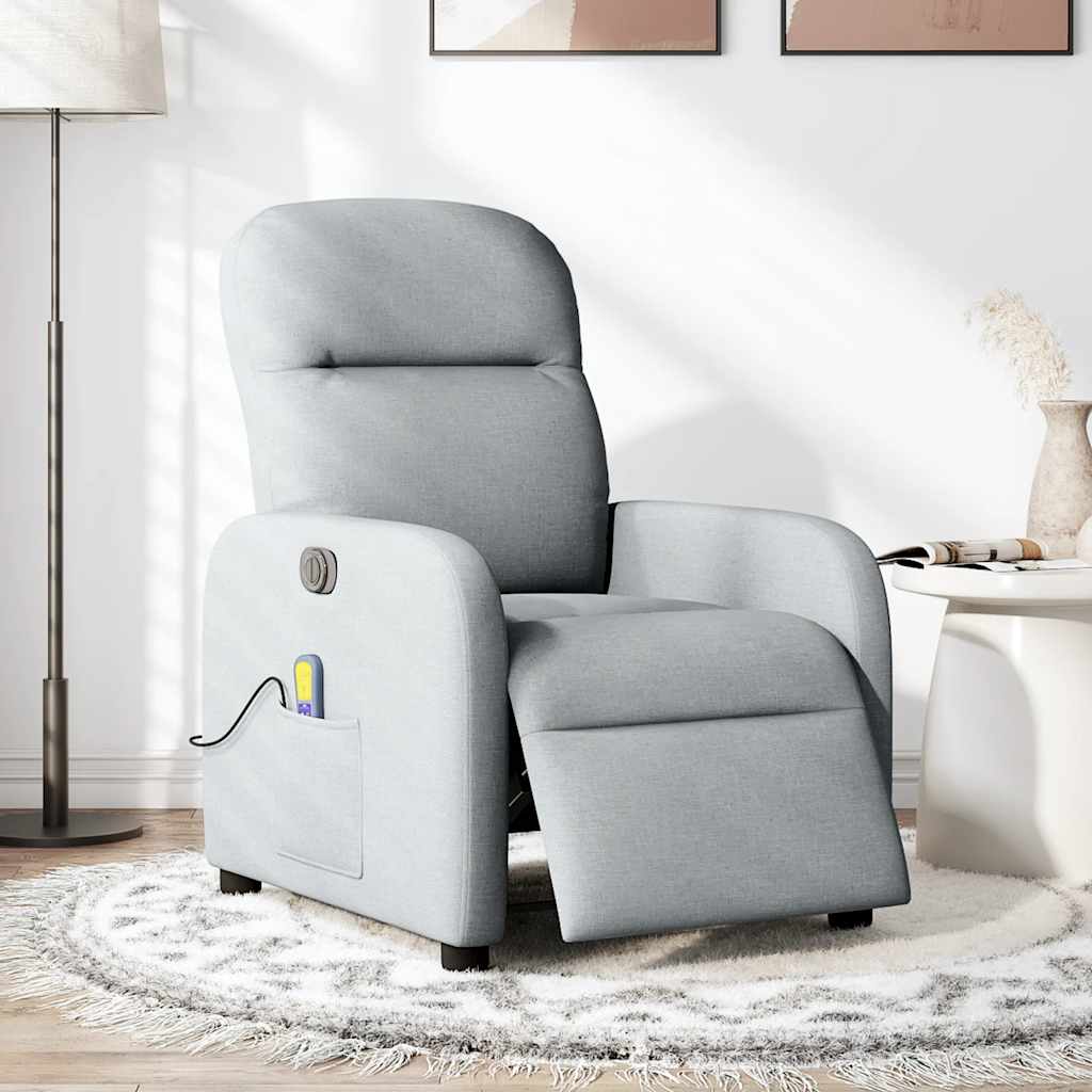 Massagestoel Stof Lichtgrijs