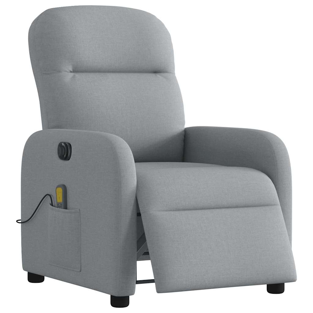 Massagestoel Stof Lichtgrijs