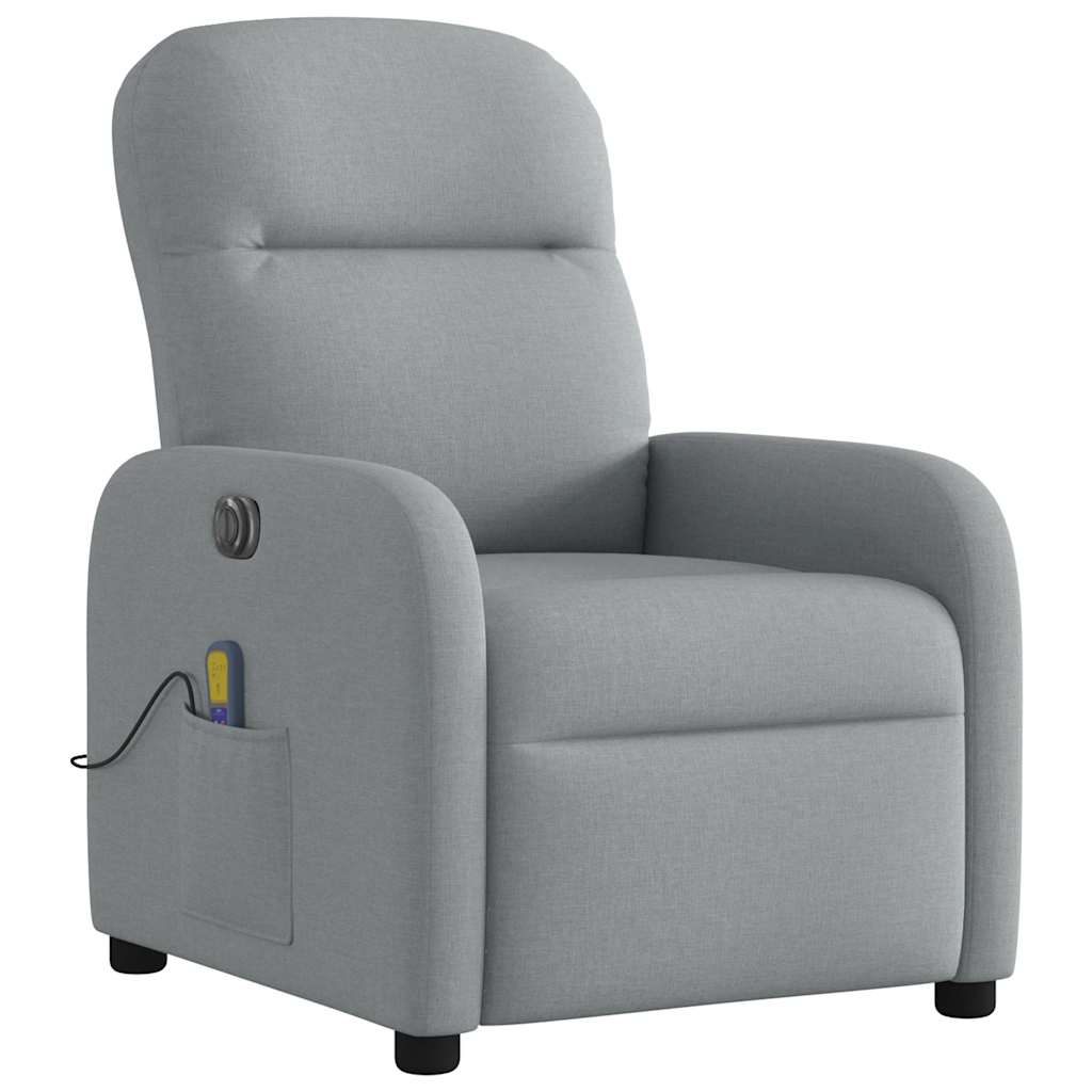 Massagestoel Stof Lichtgrijs