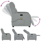 Massagestoel Stof Lichtgrijs