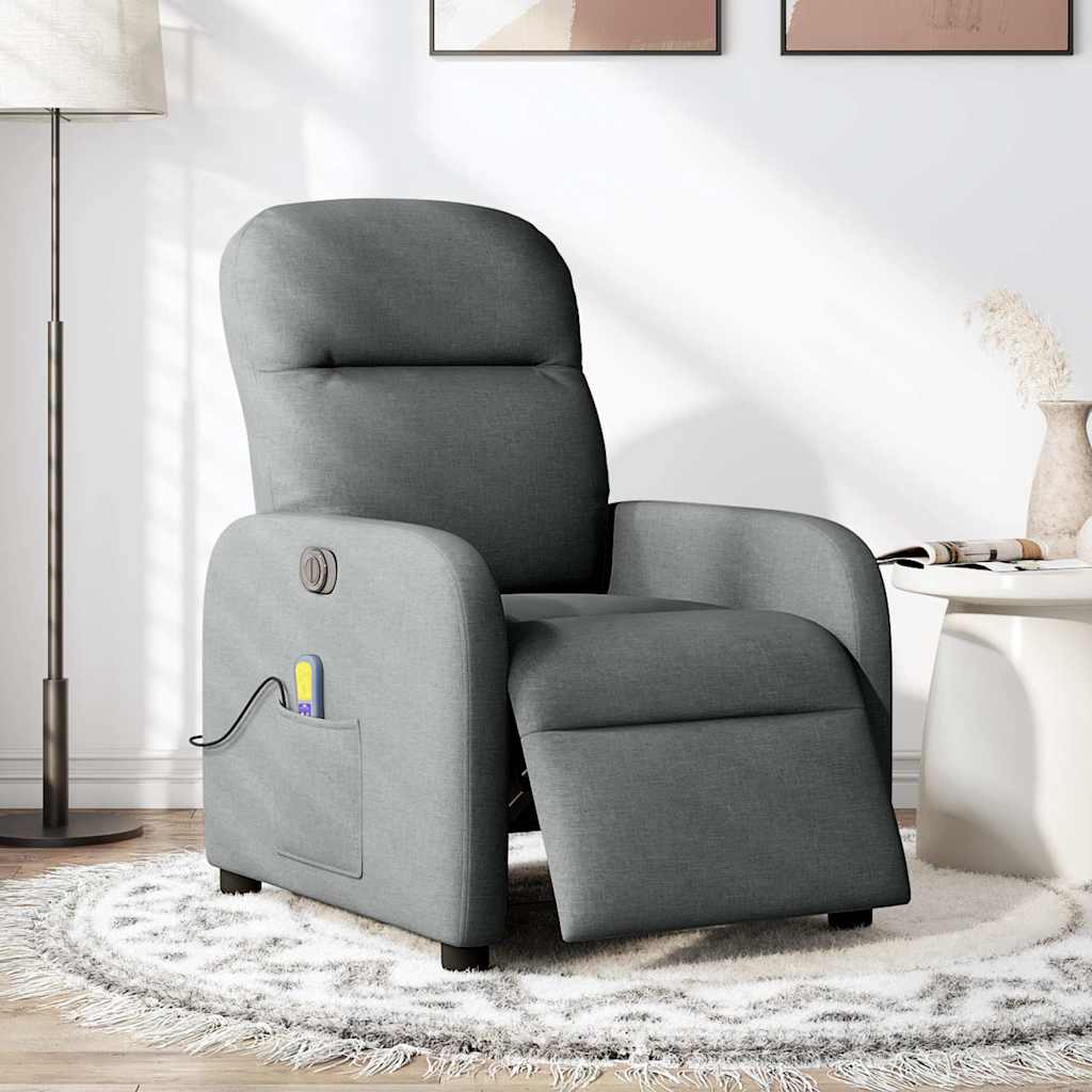 Massagestoel Stof Donkergrijs
