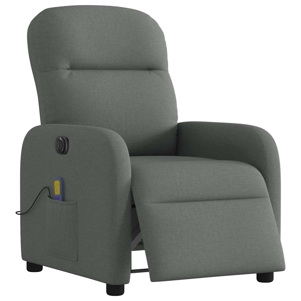 Massagestoel Stof Donkergrijs