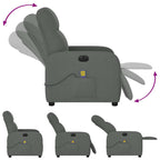 Massagestoel Stof Donkergrijs