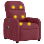 Massagestoel Stof Wijnrood