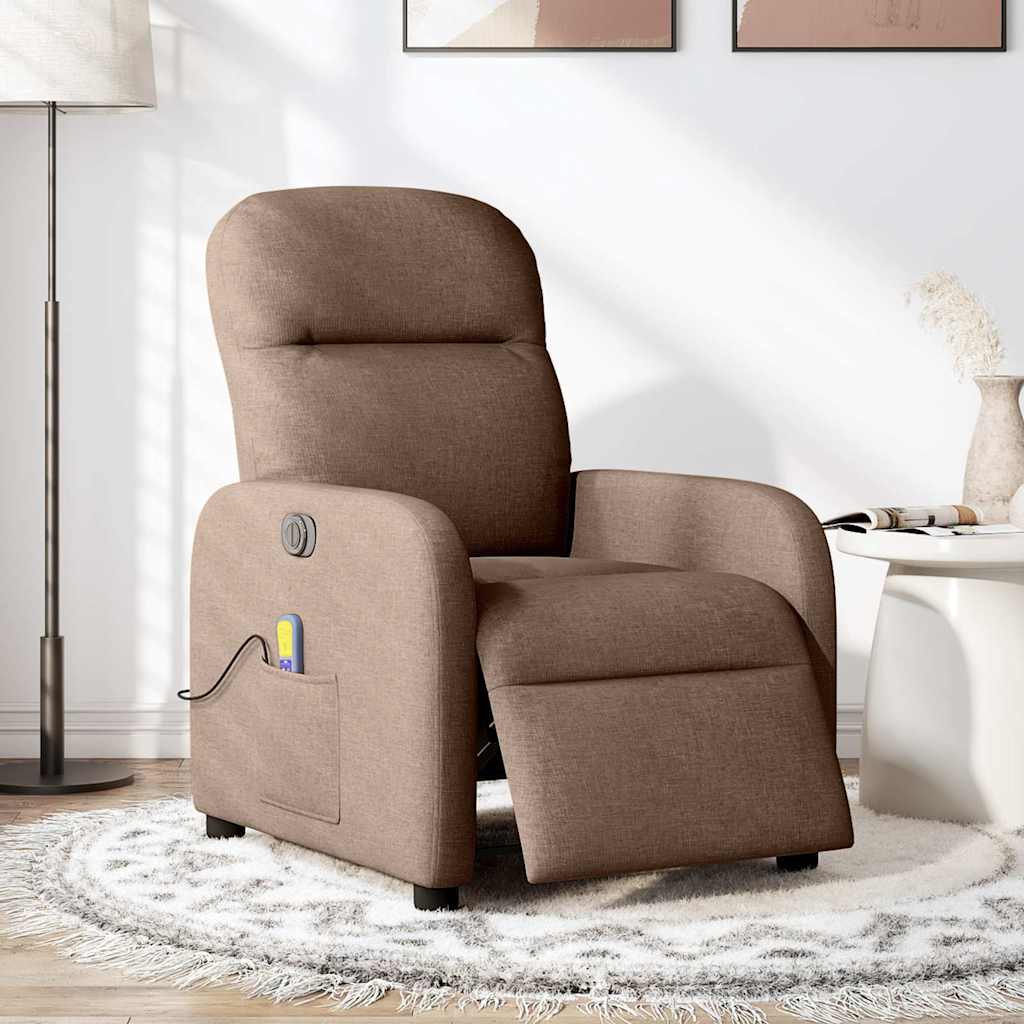 Massagestoel Stof Bruin