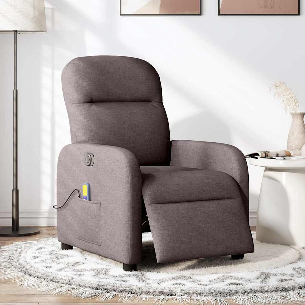 Massagestoel Stof Donkerbruin