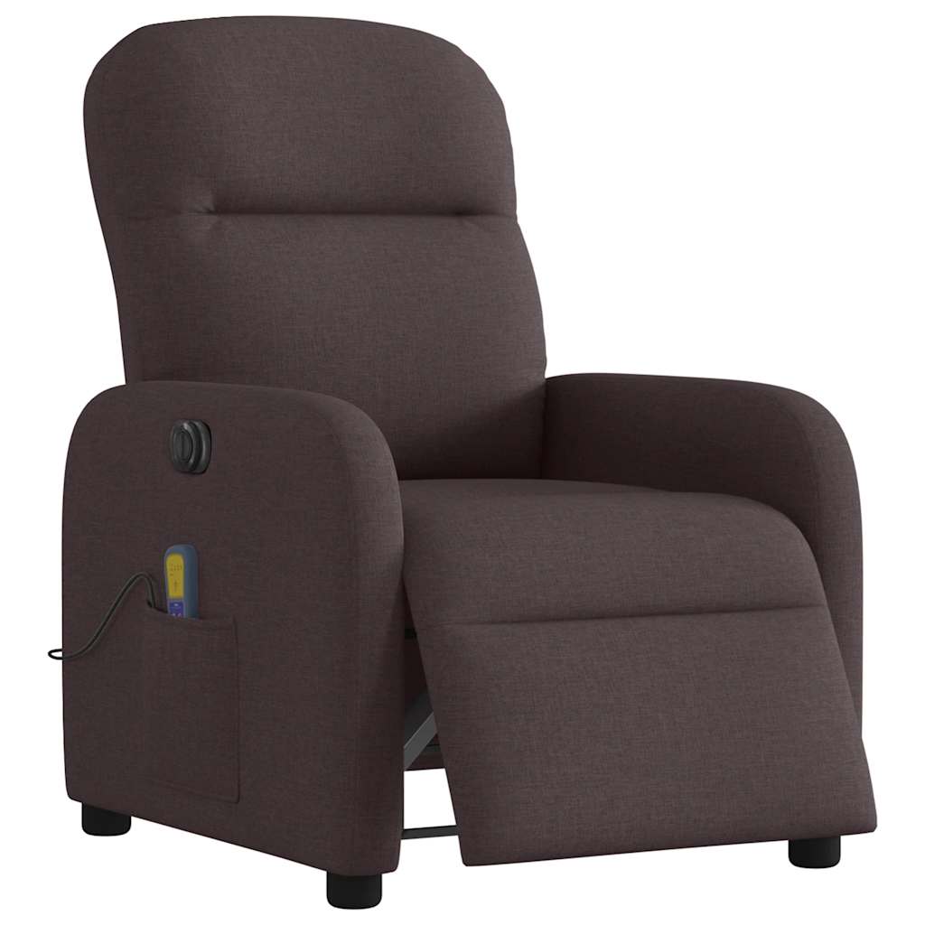 Massagestoel Stof Donkerbruin