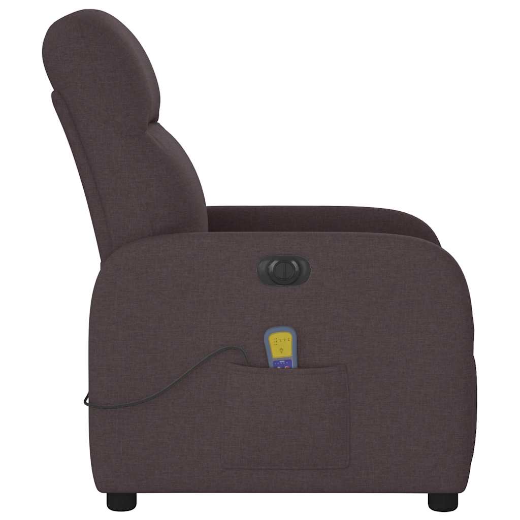 Massagestoel Stof Donkerbruin