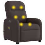 Massagestoel Stof Donkerbruin