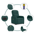 Massagestoel Stof Donkergroen