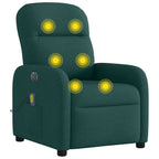 Massagestoel Stof Donkergroen
